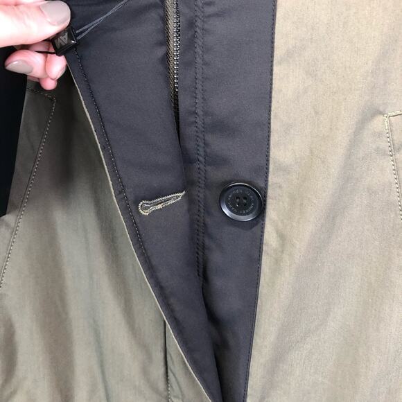 Andrew Marc Winonah long hooded reversible jacket green/black - Small - Picture 7 of 12